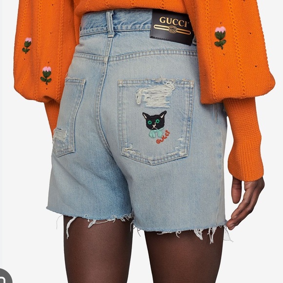 NEW 100% Authentic GUCCI Denim Shorts - Picture 11 of 13